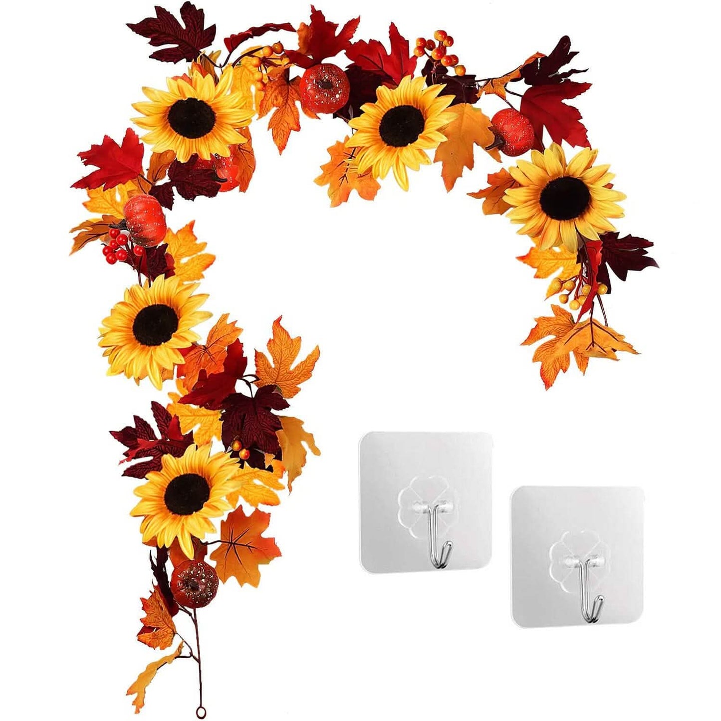 5.6ft Artificial Maple Leaf Garland Hanging Plant Vine DailySale