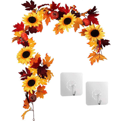 5.6ft Artificial Maple Leaf Garland Hanging Plant Vine DailySale