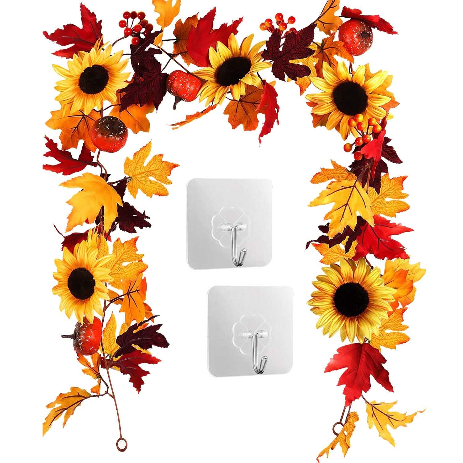 5.6ft Artificial Maple Leaf Garland Hanging Plant Vine DailySale