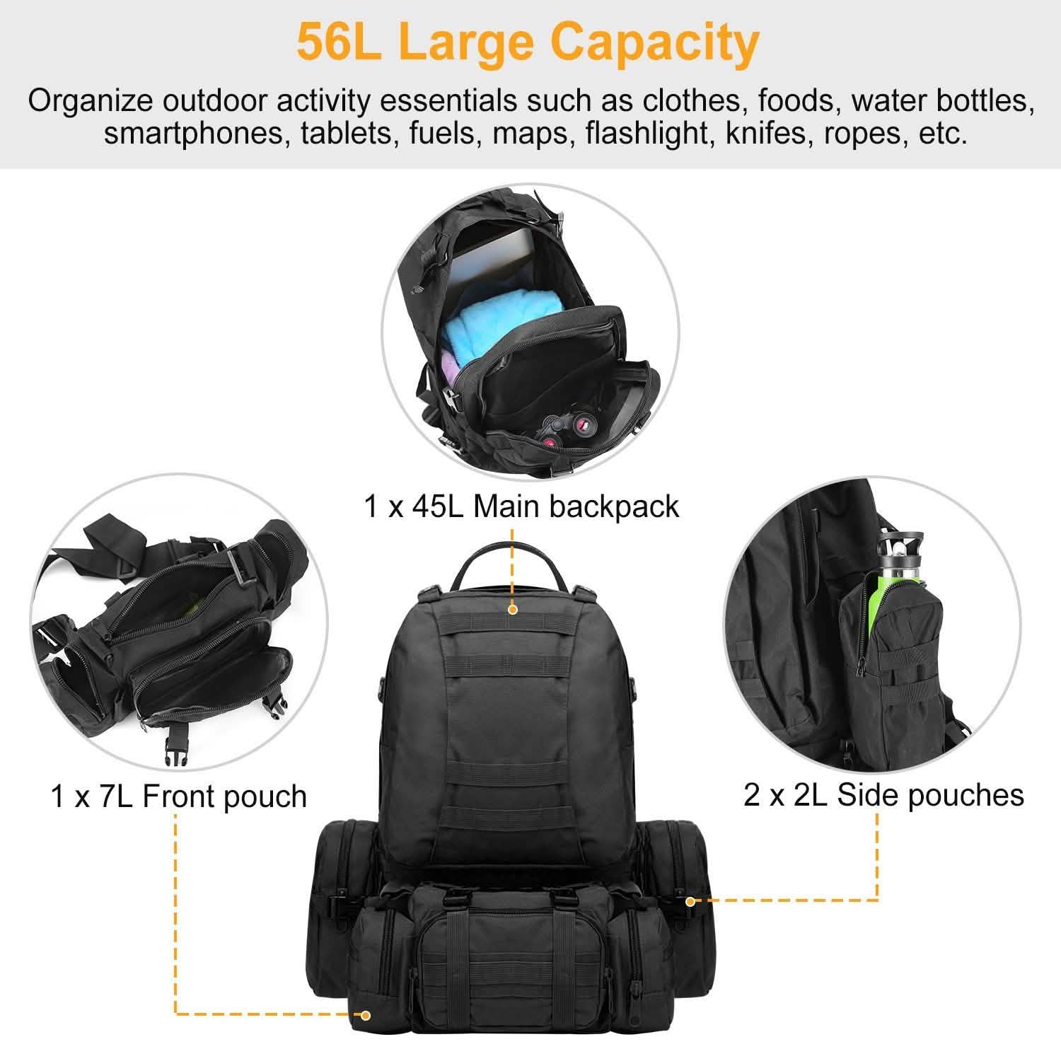 56L Military Tactical Backpack DailySale