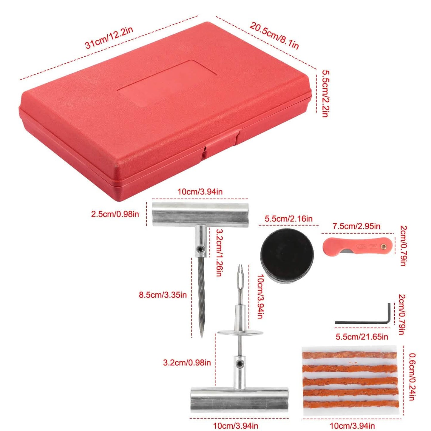 57-Piece: Universal Tire Repair Kit DailySale