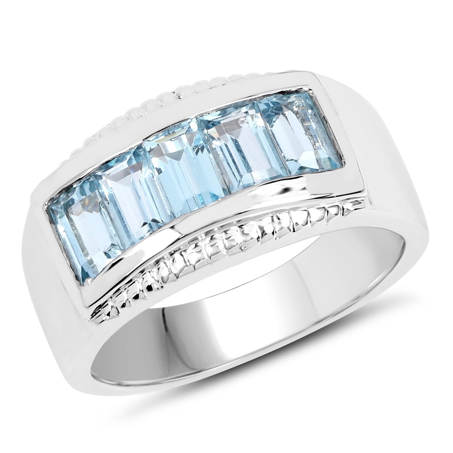 1.75 Carat Genuine Blue Topaz .925 Sterling Silver Ring Bids.com