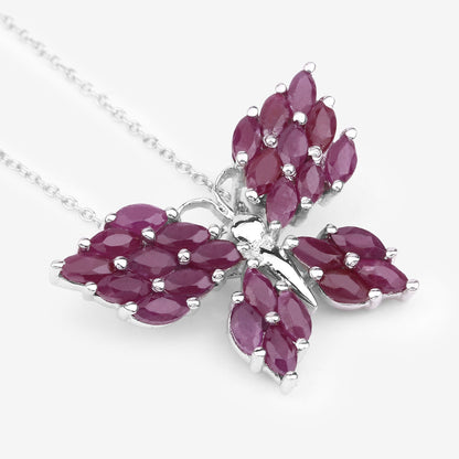 3.12 Carat Genuine Ruby .925 Sterling Silver Pendant Bids.com