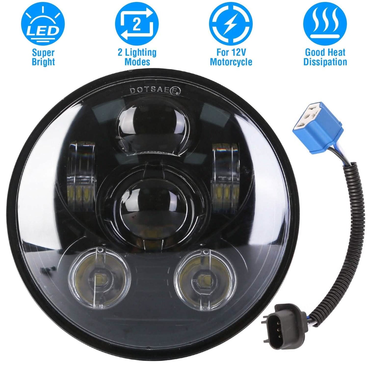 5.75-Inch LED Motorcycle Headlight DailySale