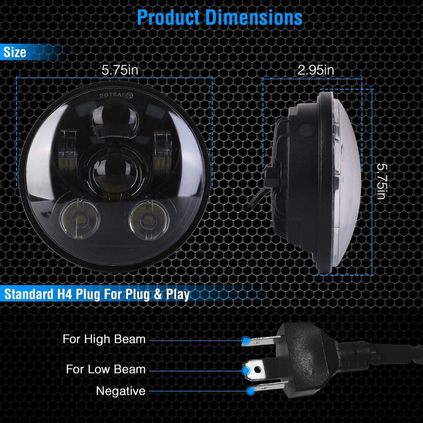 5.75-Inch LED Motorcycle Headlight DailySale