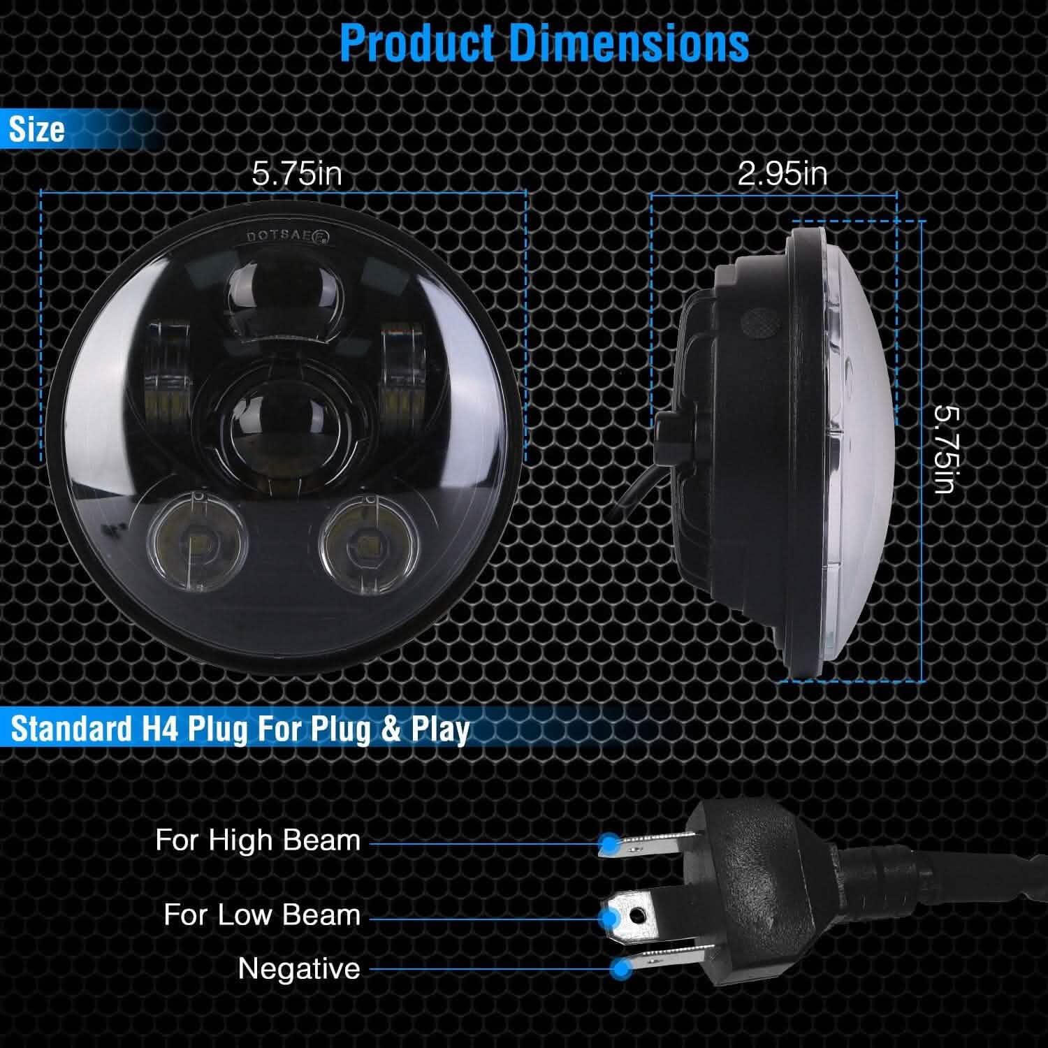 5.75-Inch LED Motorcycle Headlight DailySale