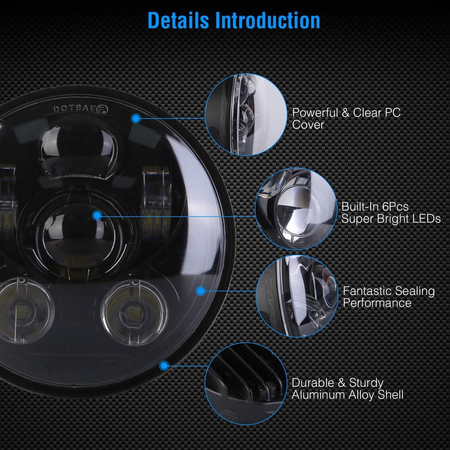 5.75-Inch LED Motorcycle Headlight DailySale