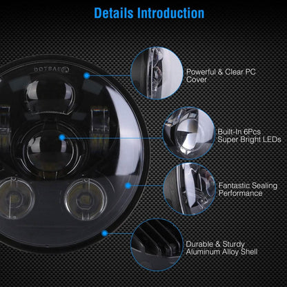 5.75-Inch LED Motorcycle Headlight DailySale