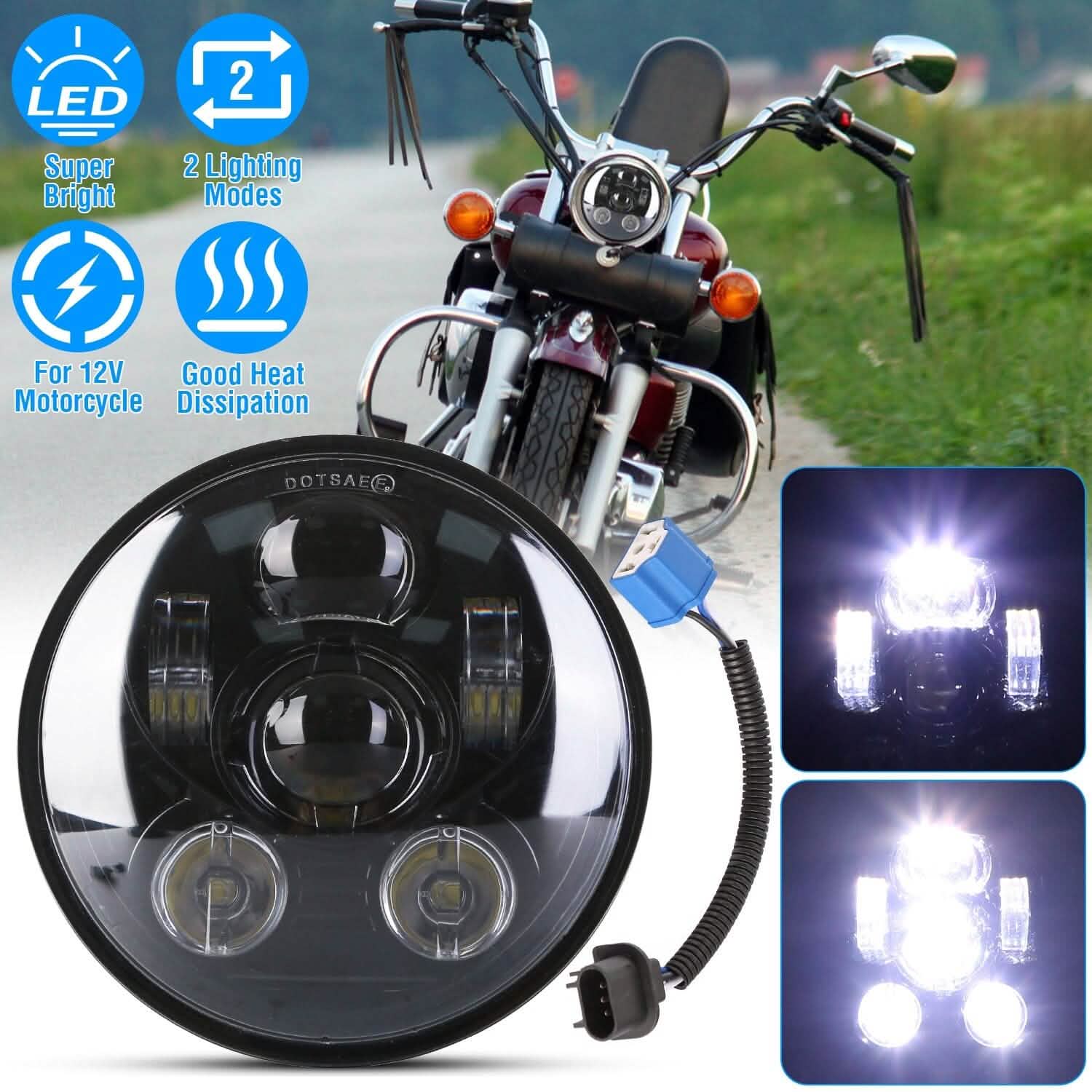 5.75-Inch LED Motorcycle Headlight DailySale