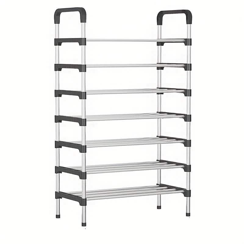 7-Tier Iron Shoe Rack – Space-Saving, Floor-Standing DailySale