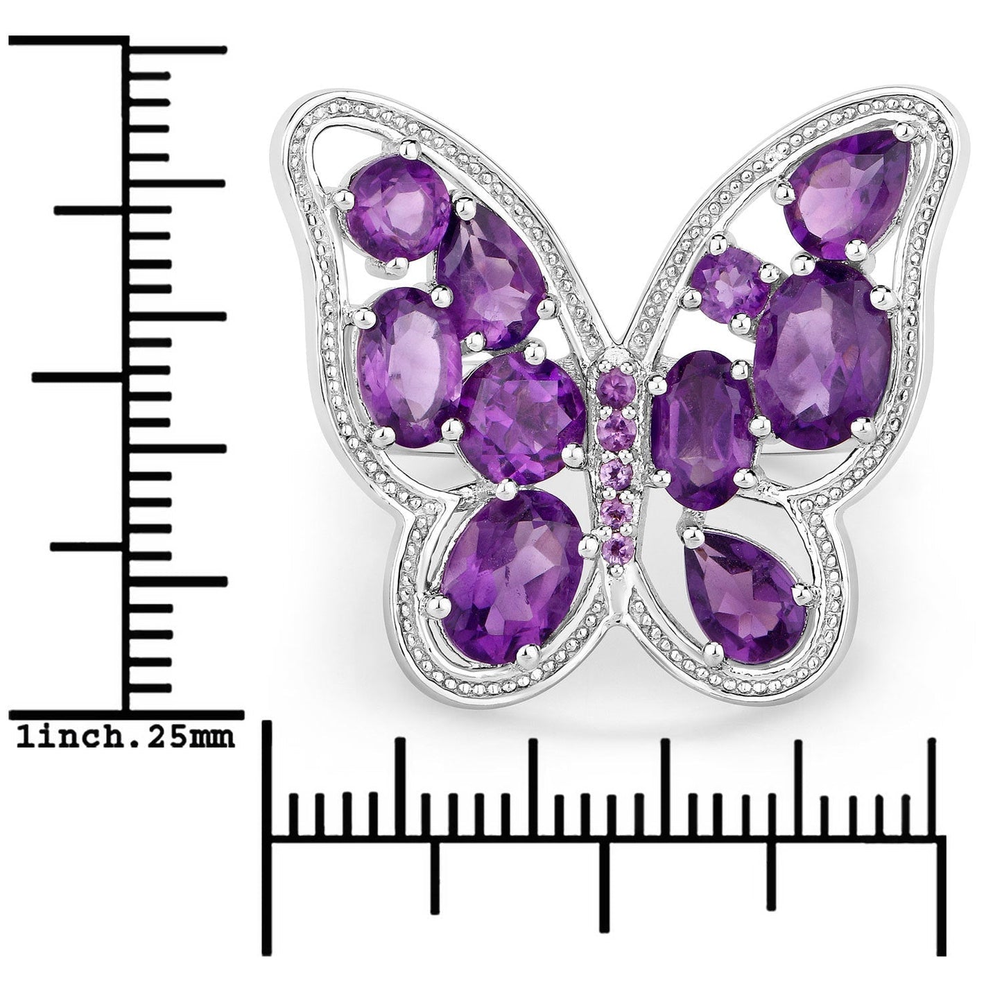 4.32 Carat Genuine Amethyst .925 Sterling Silver Ring Bids.com