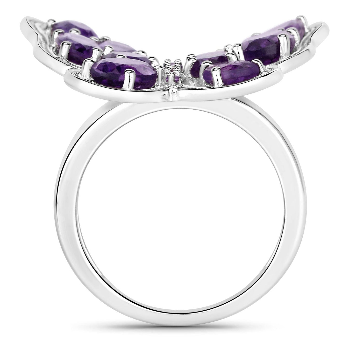 4.32 Carat Genuine Amethyst .925 Sterling Silver Ring Bids.com