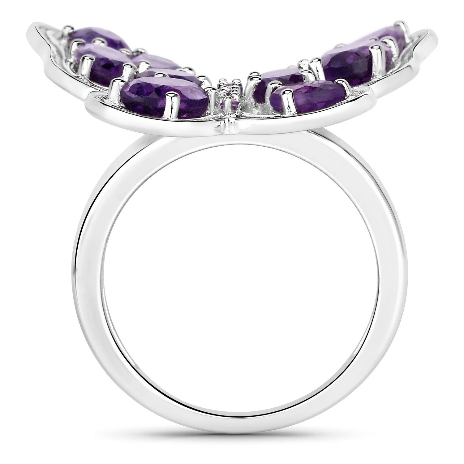 4.32 Carat Genuine Amethyst .925 Sterling Silver Ring Bids.com