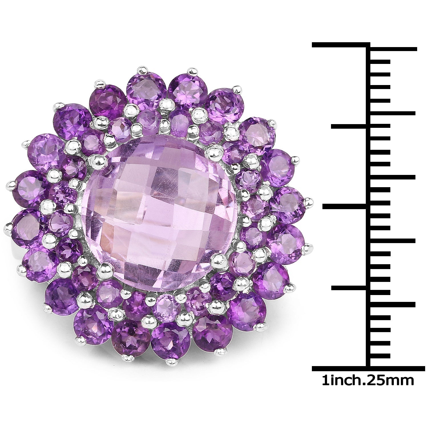 8.02 Carat Genuine Amethyst .925 Sterling Silver Ring Bids.com