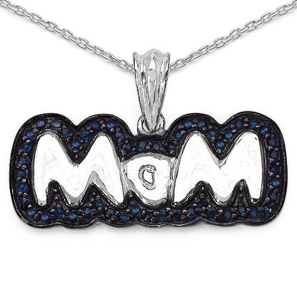 1.02 Carat Genuine Blue Sapphire .925 Sterling Silver Pendant Bids.com