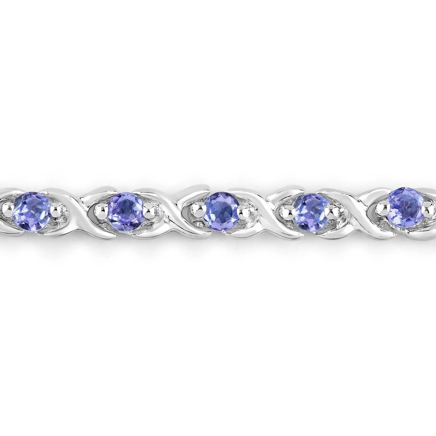 0.91 Carat Genuine Tanzanite .925 Sterling Silver Bracelet Bids.com
