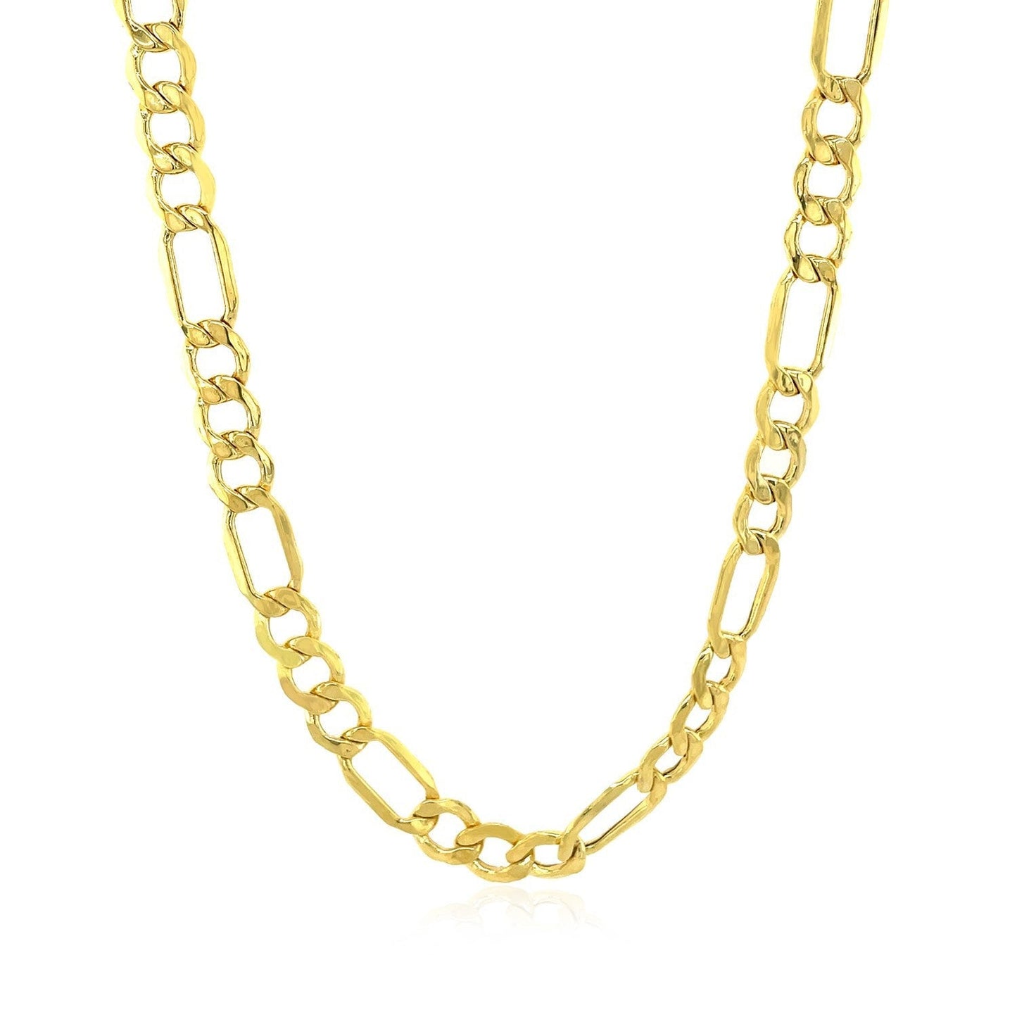 5.4mm 10k Yellow Gold Lite Figaro Chain Bids.com