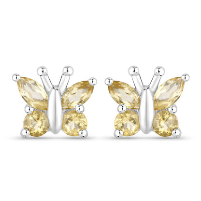 0.88 Carat Genuine Citrine .925 Sterling Silver Earrings Bids.com