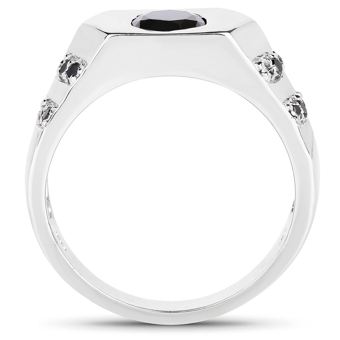 1.53 Carat Genuine Black Diamond .925 Sterling Silver Ring Bids.com
