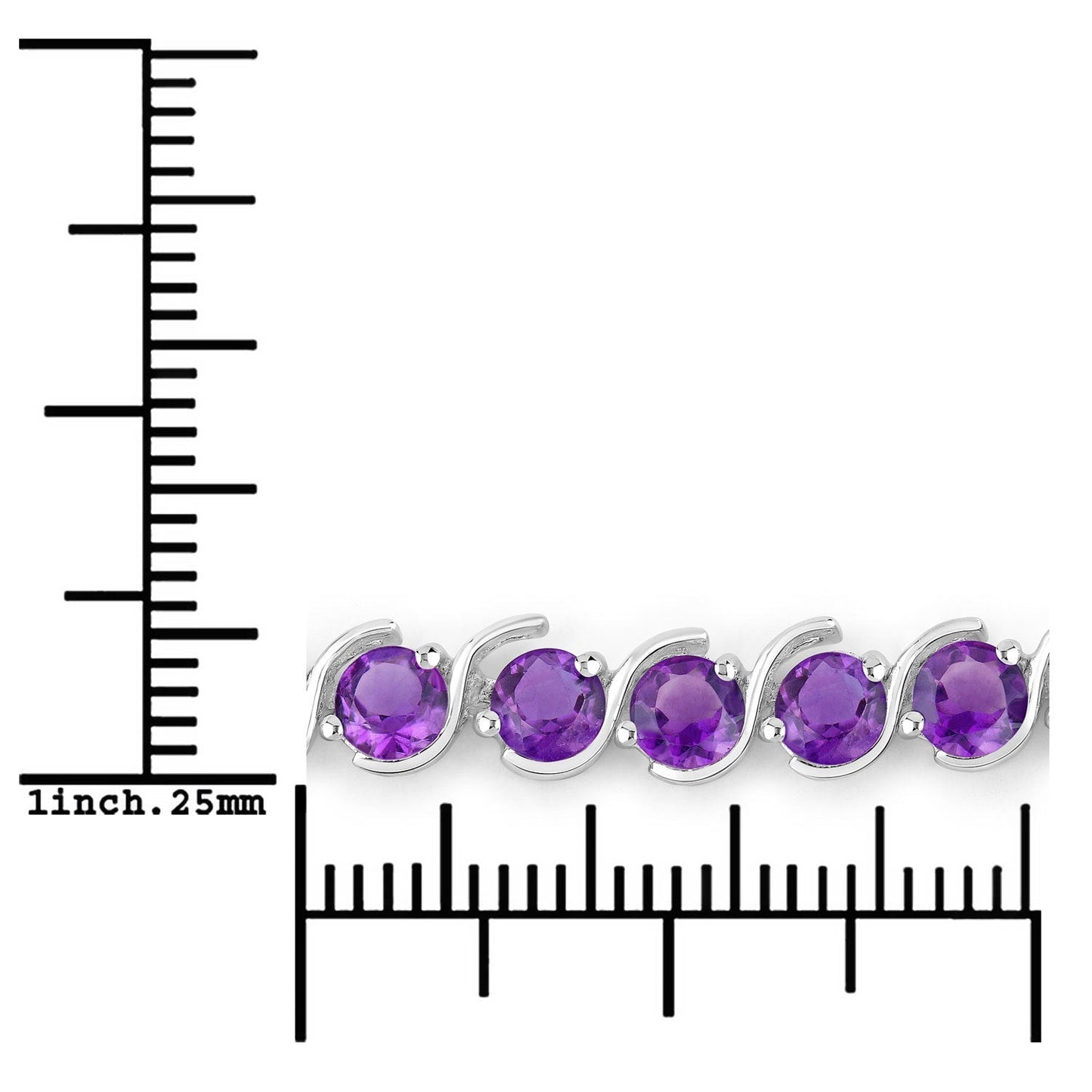 2.64 Carat Genuine Amethyst .925 Sterling Silver Bracelet Bids.com