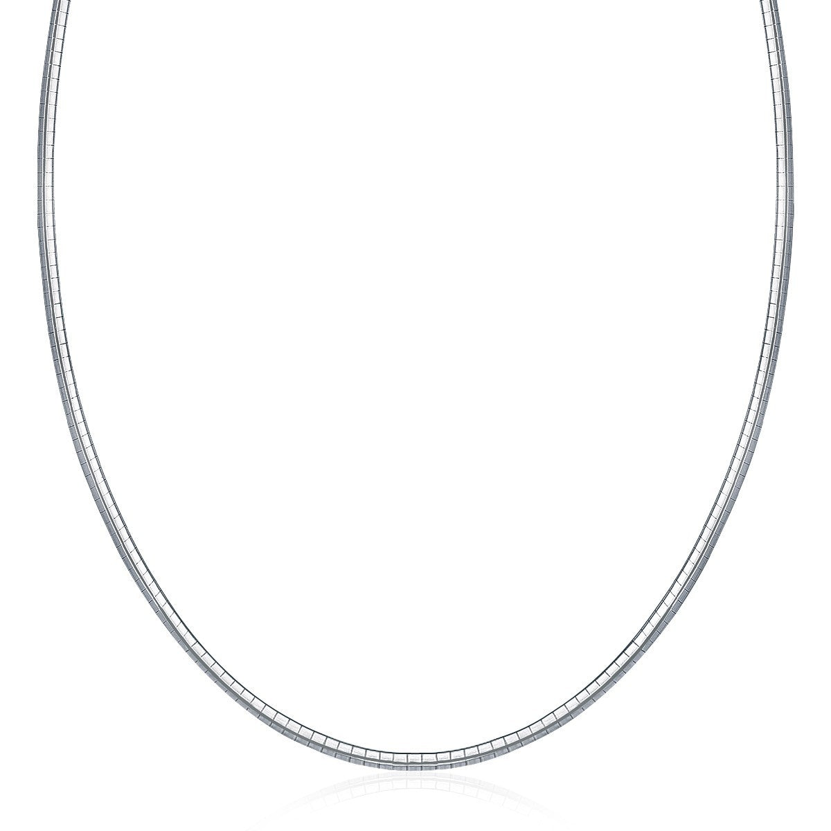 Sterling Silver Classic Omega Chain Necklace (3.0mm) Bids.com