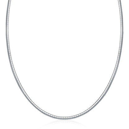 Sterling Silver Classic Omega Chain Necklace (3.0mm) Bids.com