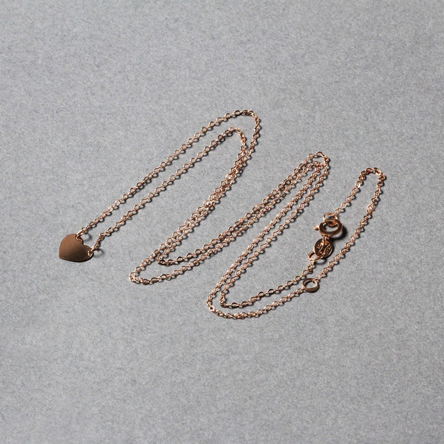 14k Rose Gold Polished Mini Heart Necklace Bids.com