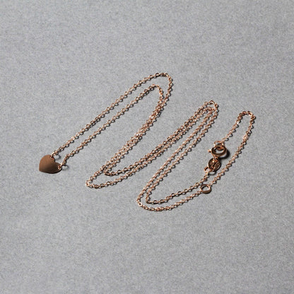 14k Rose Gold Polished Mini Heart Necklace Bids.com