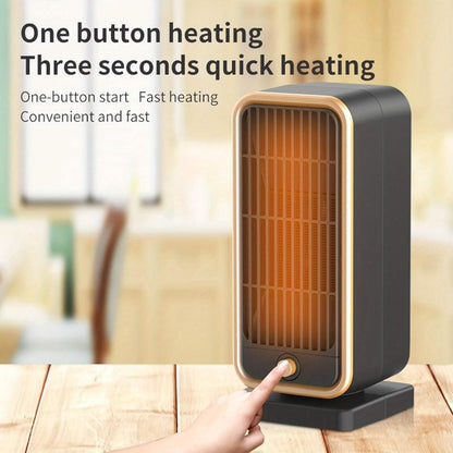 500W Portable Ceramic Space Heater with Safety Tip-Over Protection – Square Design DailySale