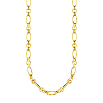 14k Yellow Gold Twisted and Polished Link Necklace Bids.com