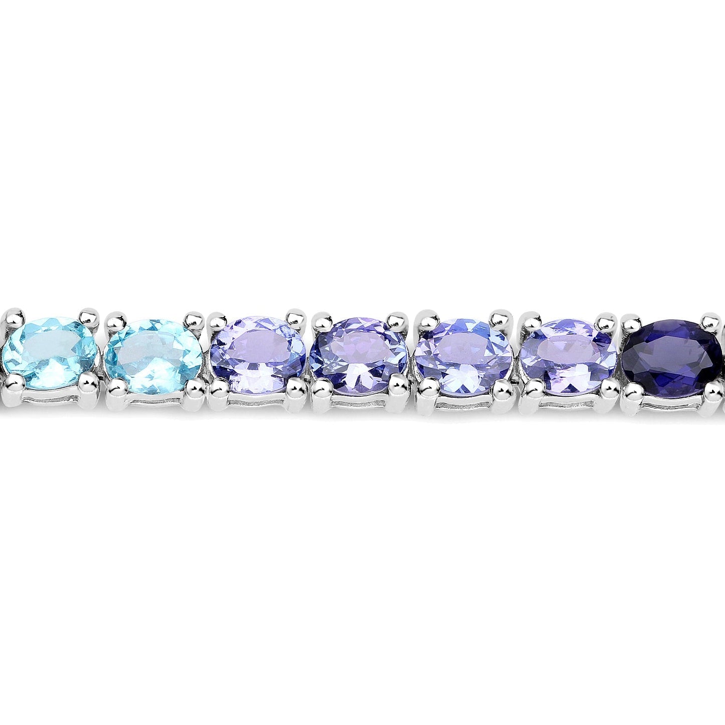 12.04 Carat Genuine Multi Stone .925 Sterling Silver Bracelet Bids.com