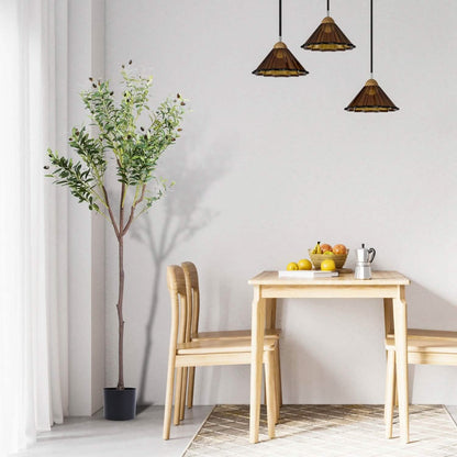 5.9ft Artificial Olive Tree with Lush Olive Branches and Fruits with Black Planter Pot DailySale