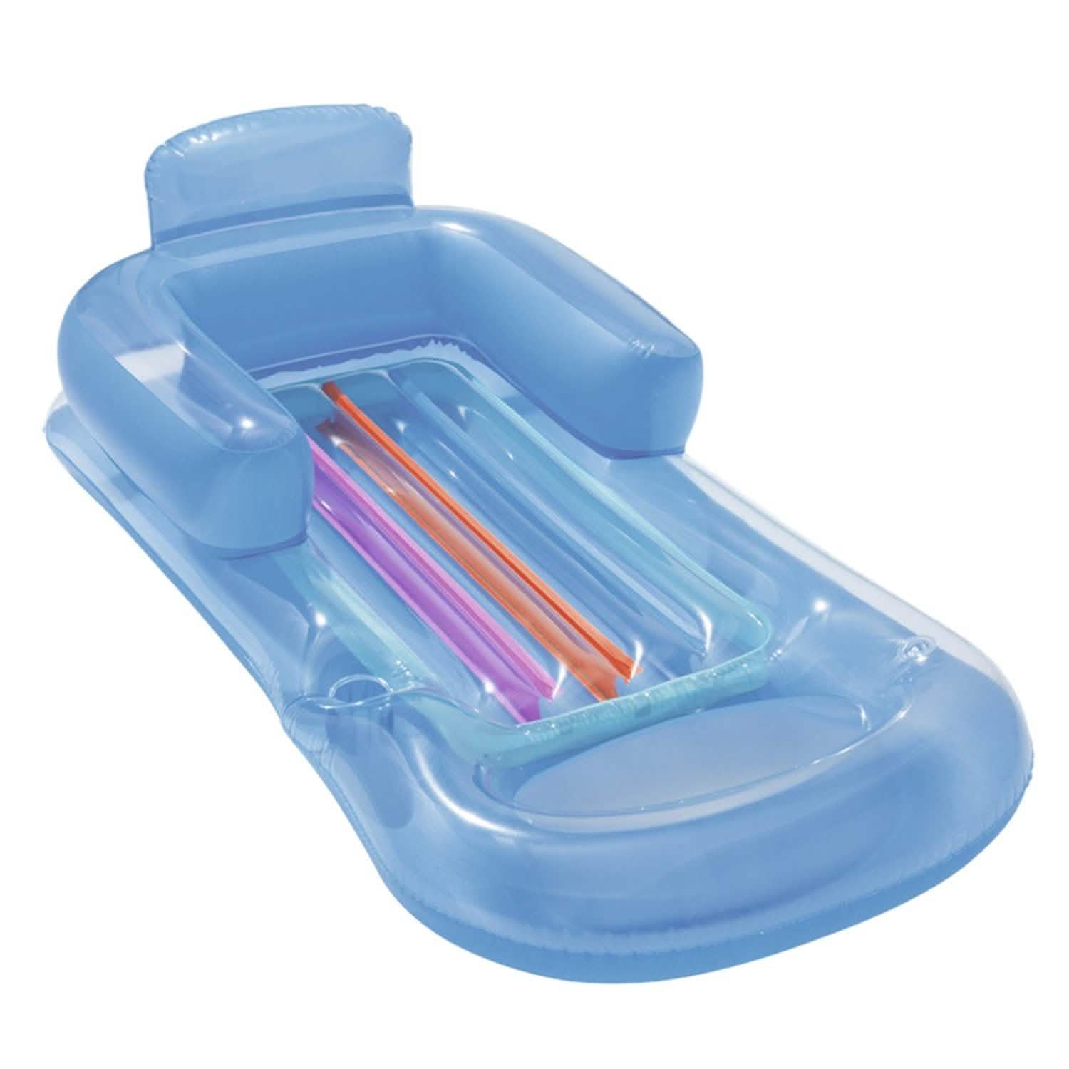 59in Inflatable Pool Float Raft with Headrest Armrest Cupholder DailySale