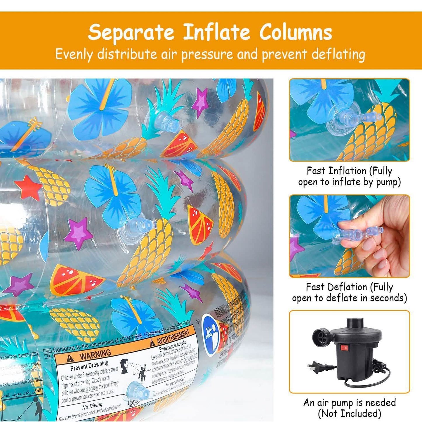 59x21" Inflatable Swimming Pool DailySale
