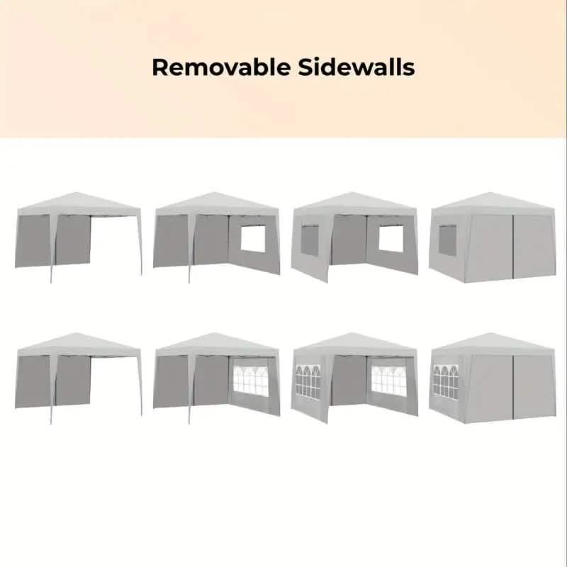 Outdoor 10X10 Ft. Pop Up Gazebo Canopy Tent with Removable Sidewall with Zipper DailySale