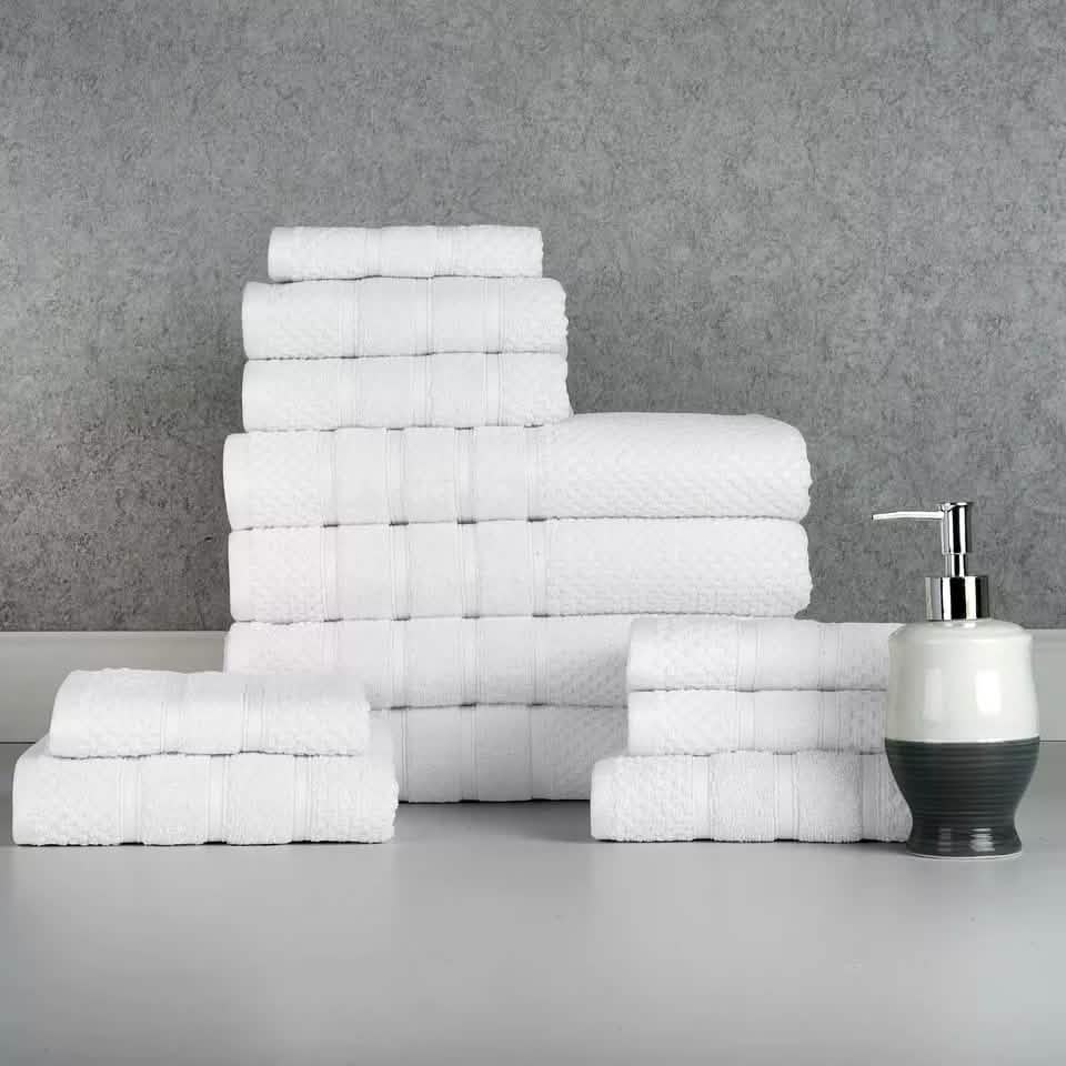 12-Piece: Bibb Home Egyptian Cotton Towel Set DailySale