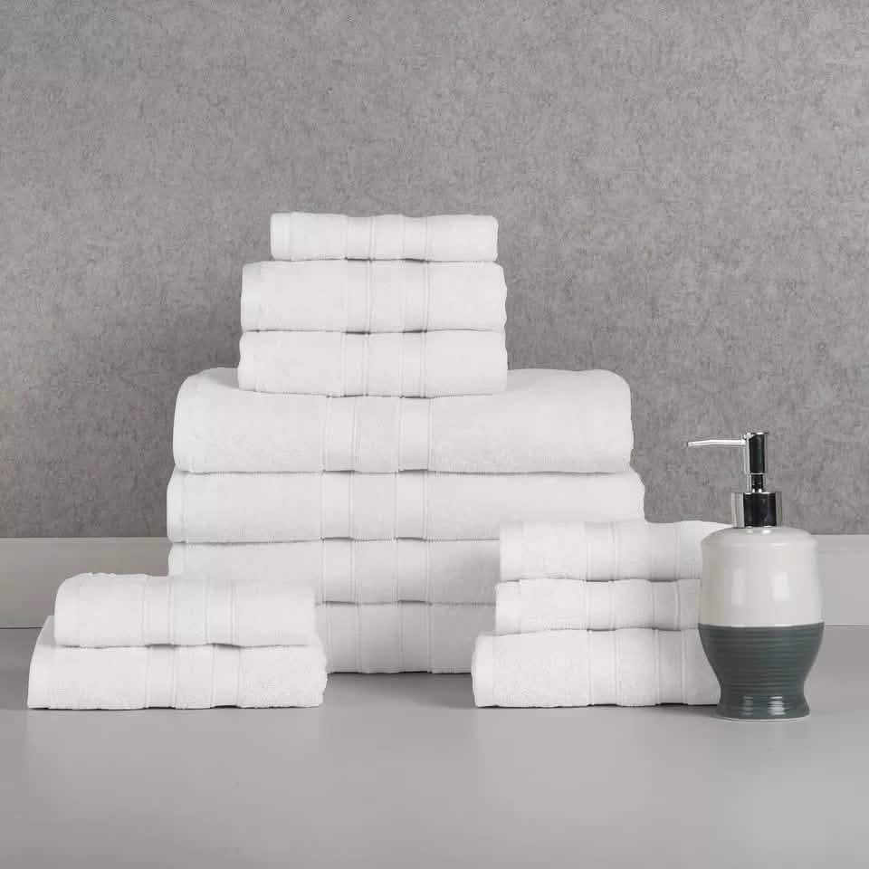 12-Piece: Bibb Home Egyptian Cotton Towel Set DailySale