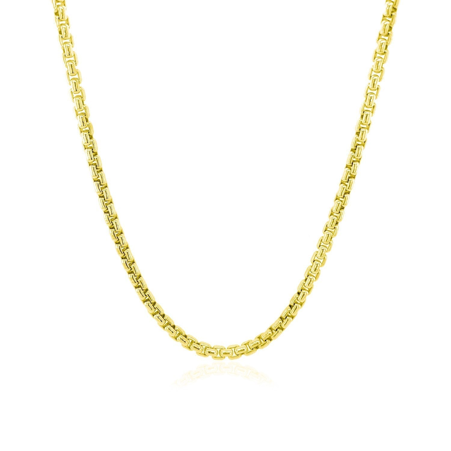 2.4mm 14k Yellow Gold Round Box Chain Bids.com