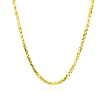 2.4mm 14k Yellow Gold Round Box Chain Bids.com