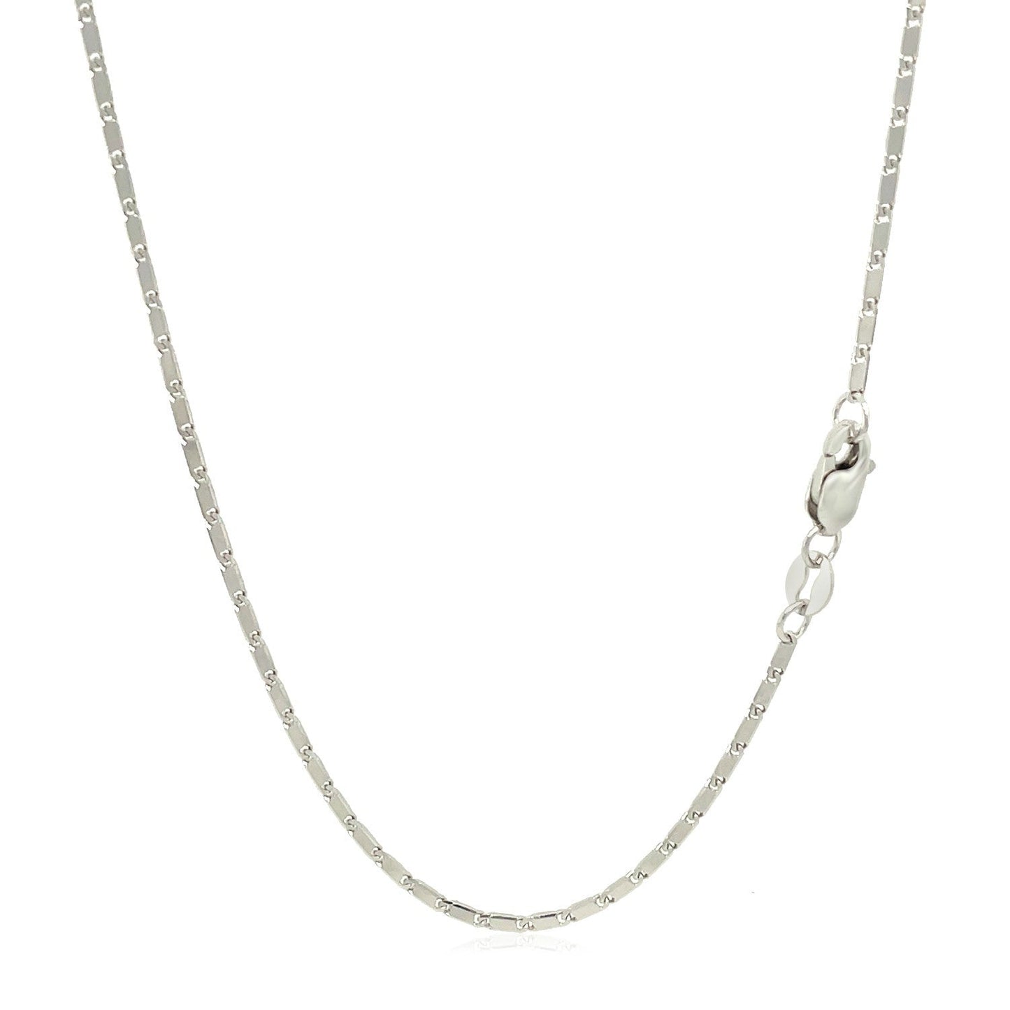 14k White Gold Lumina Pendant Chain 1.0mm Bids.com
