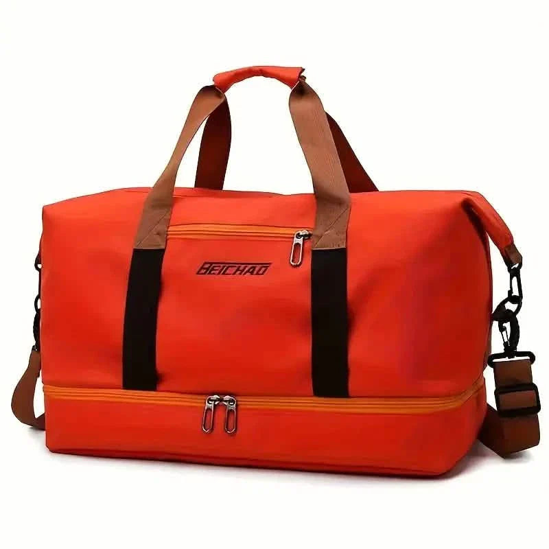 Nylon Duffel Bag for Travel – Large Capacity, Foldable, Shoe Compartment – Men & Women DailySale