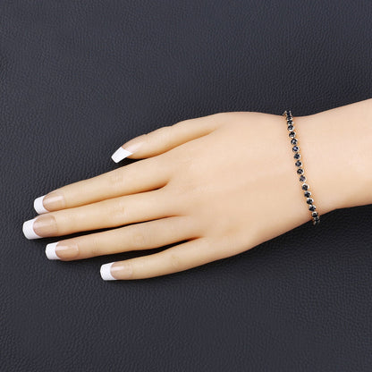 3.13 Carat Genuine Blue Sapphire 14K Yellow Gold Bracelet Bids.com