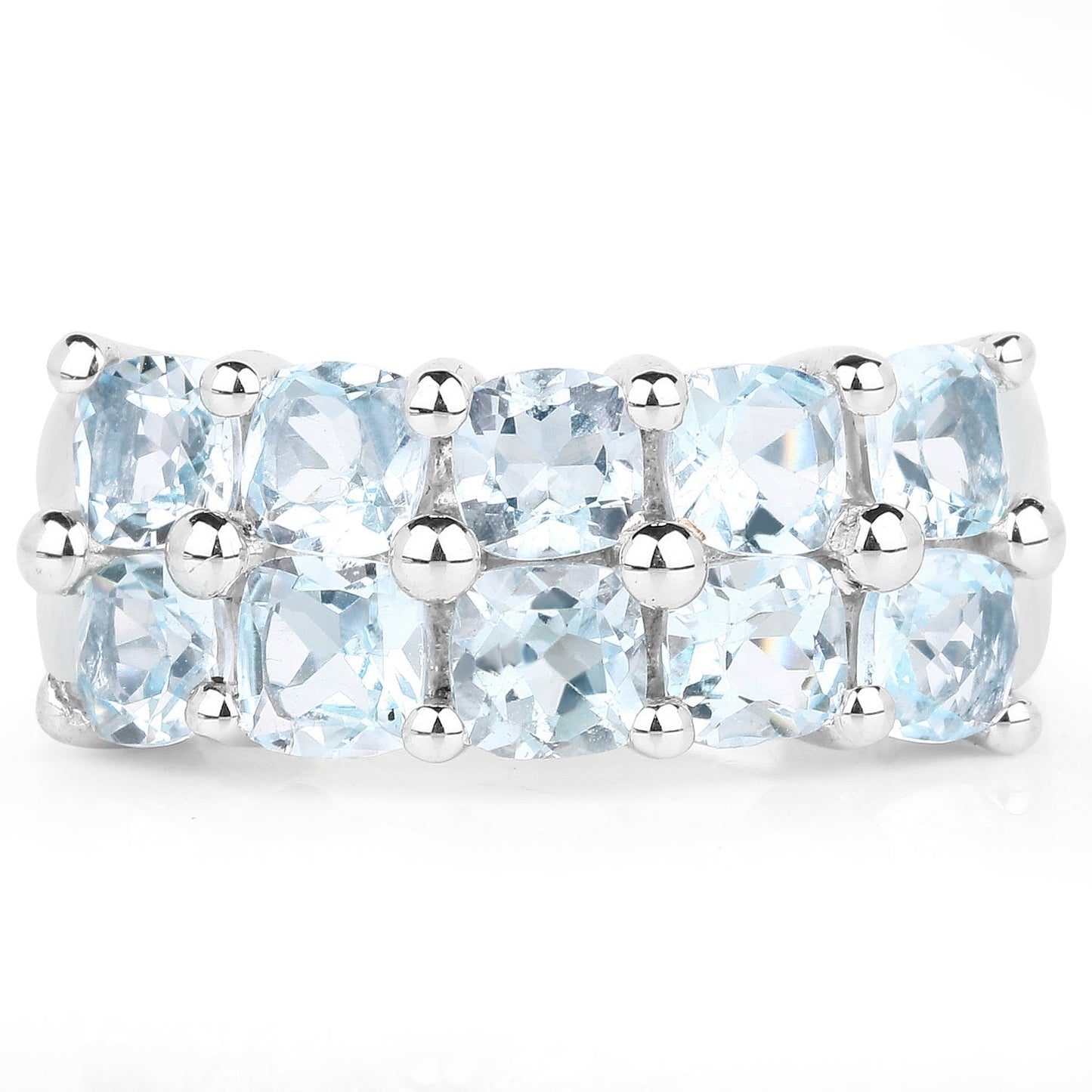 3.60 Carat Genuine  Blue Topaz .925 Sterling Silver Ring Bids.com