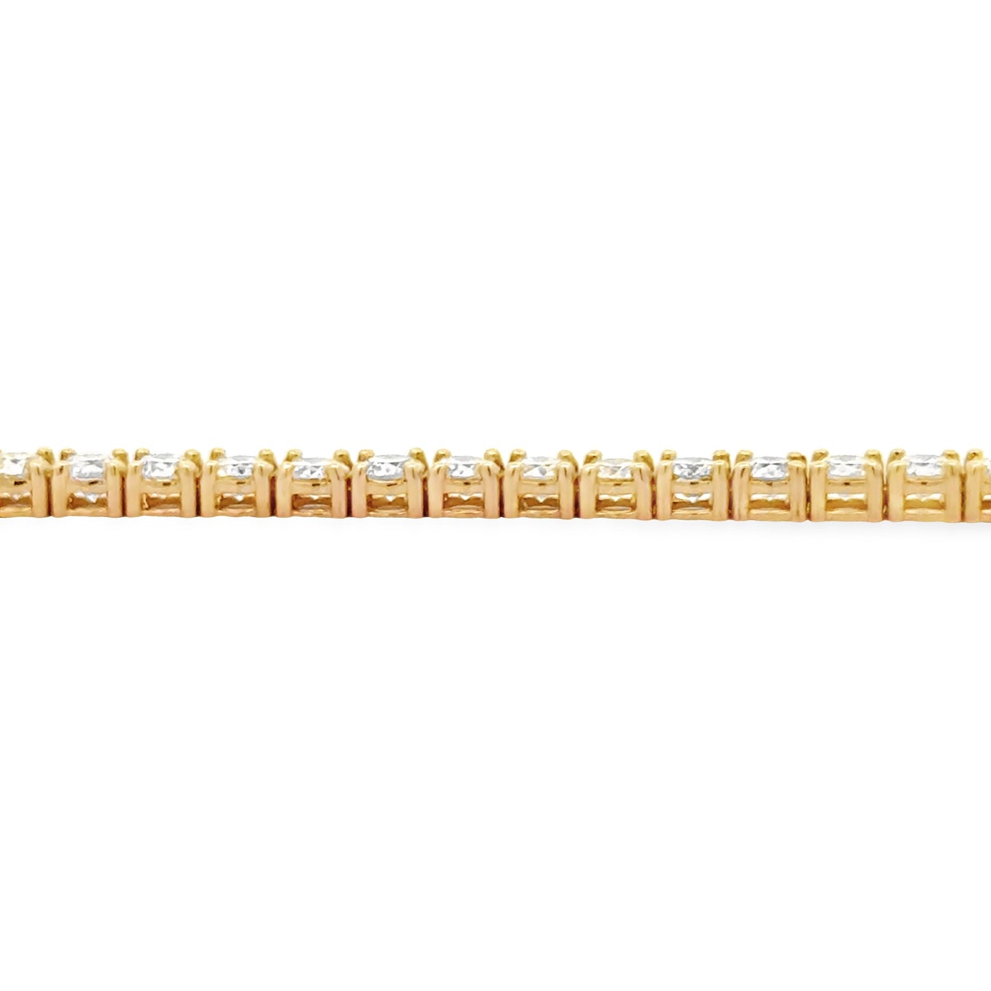 Natural 5.50ct Diamond Tennis Bracelet 18KT Yellow Gold Bids.com