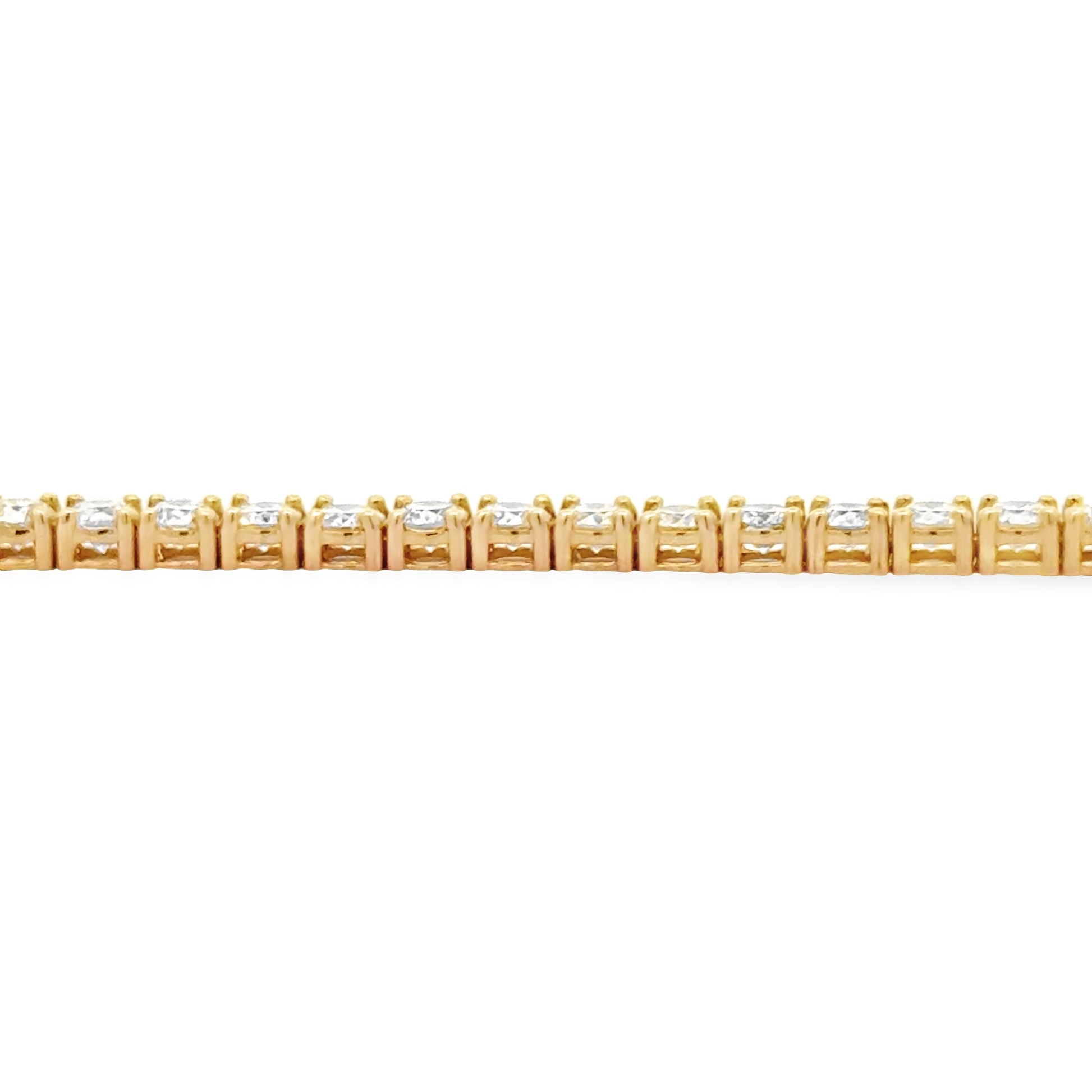 Natural 5.50ct Diamond Tennis Bracelet 18KT Yellow Gold Bids.com