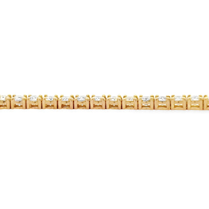 Natural 5.50ct Diamond Tennis Bracelet 18KT Yellow Gold Bids.com