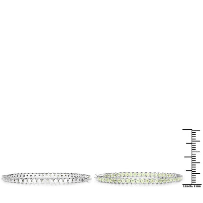 3.50 Carat Genuine Peridot .925 Sterling Silver Earrings Bids.com