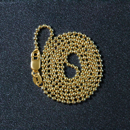 14k Yellow Gold Bead Chain 1.5mm Bids.com