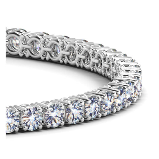 Lab Grown Round Diamond Tennis Bracelet in 14k White Gold (8 cctw F/G  VS2/SI1) Bids.com