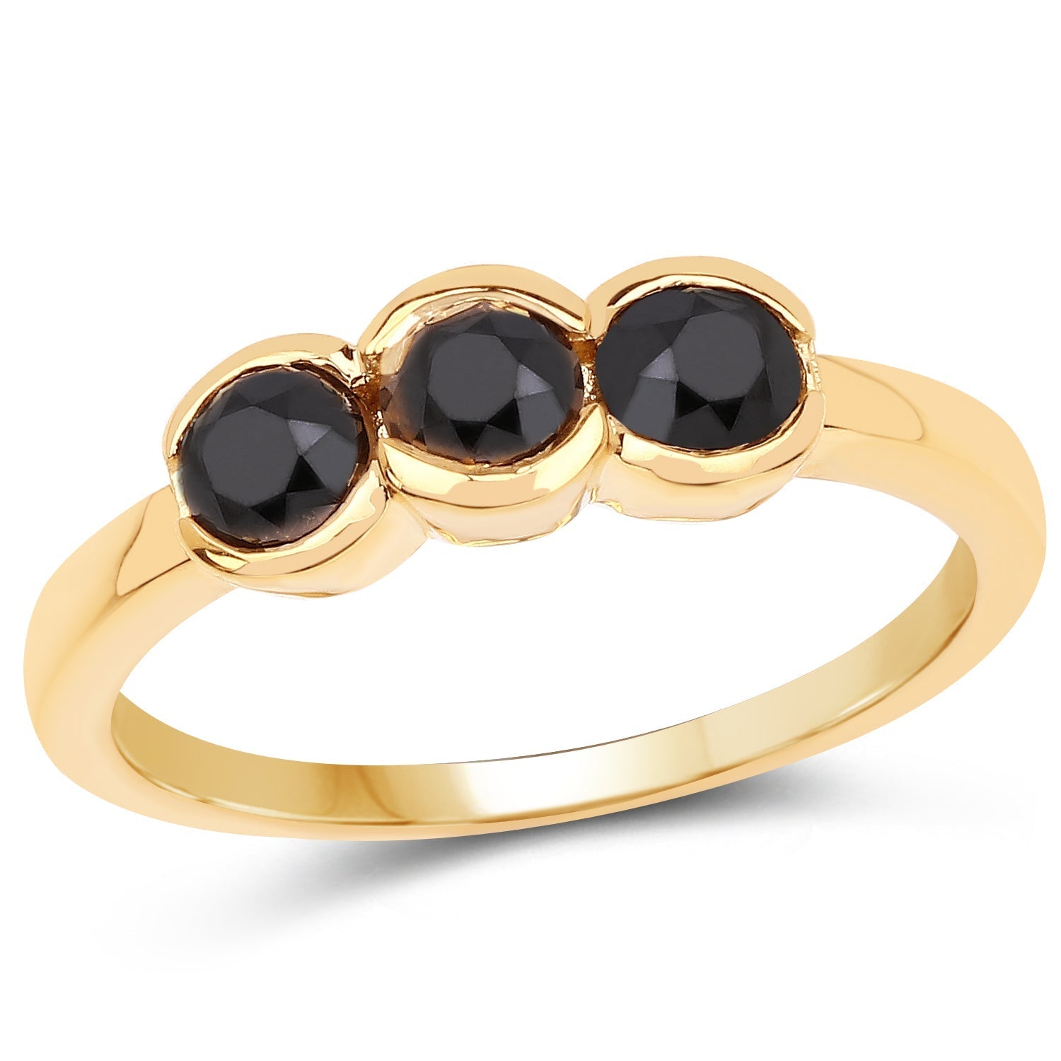 1.16 Carat Genuine Black Diamond .925 Sterling Silver Ring Bids.com